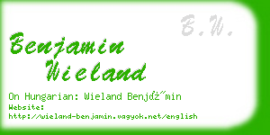 benjamin wieland business card